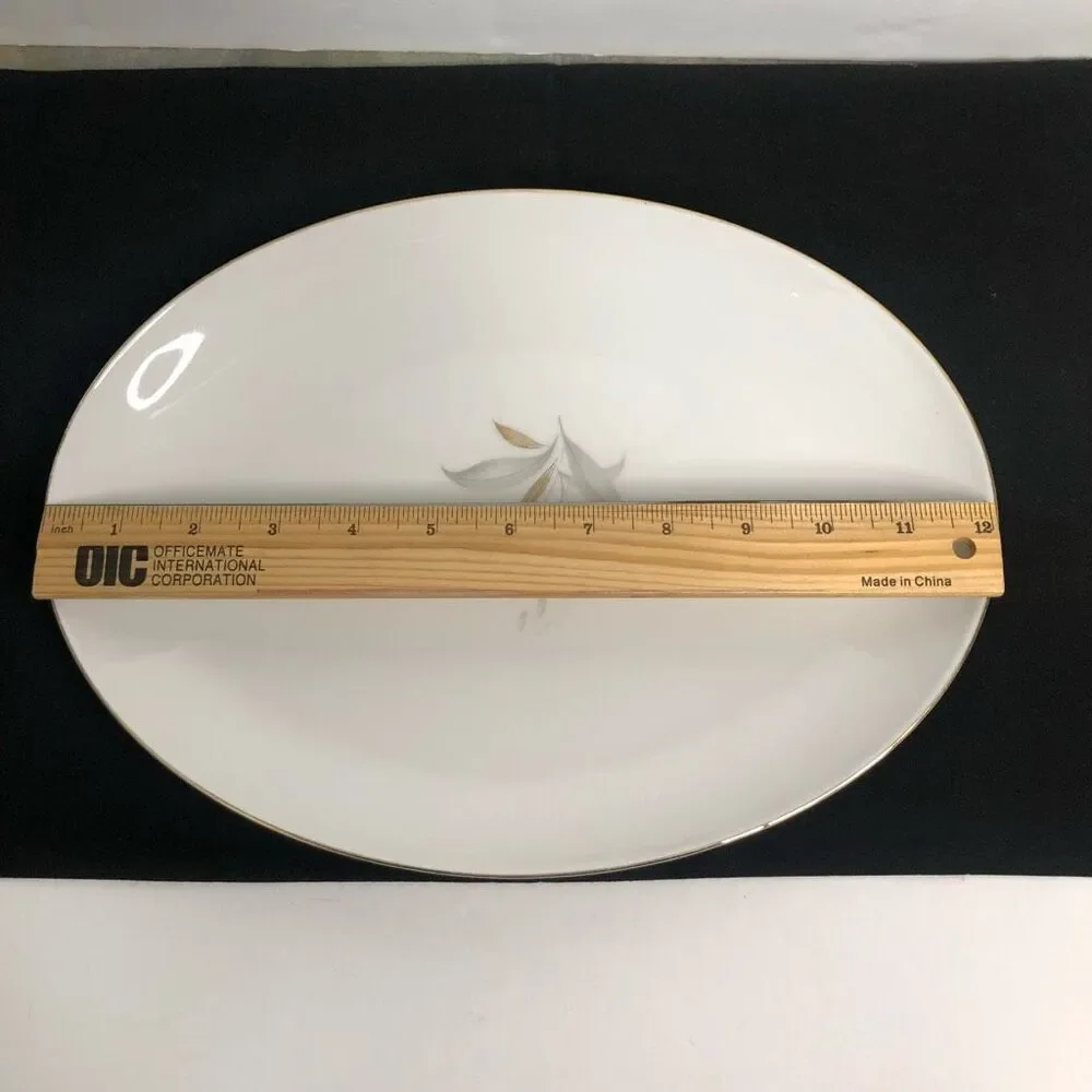 vintage kaysons  fine china golden rhapsody 1961‎ oval serving platter 12x9 in